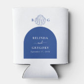 Rafraîchisseur Pour Canette Blue Clam Seashells Coastal Seaside Beach Wedding (Dos)