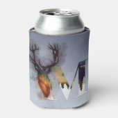 Rafraîchisseur Pour Canette Blue Deer M Monogram Nom de famille Can Cooler (Can devant)