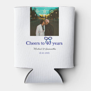 Rafraîchisseur Pour Canette Blue g bow salue à 40 ans mariage