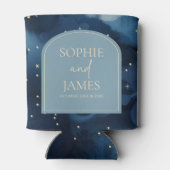 Rafraîchisseur Pour Canette Blue Gold Elegant Celestial Starry Sky Wedding (Dos)