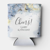 Rafraîchisseur Pour Canette Blue Hydrangea Fleurs Aquarelle Mariage Faveur (Devant)