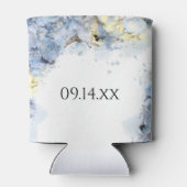 Rafraîchisseur Pour Canette Blue Hydrangea Fleurs Aquarelle Mariage Faveur (Dos)