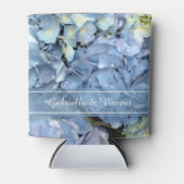 Rafraîchisseur Pour Canette Blue Hydrangea Floral Wedding Favor (Devant)