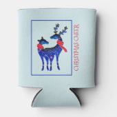 Rafraîchisseur Pour Canette Blue Nordic Christmas Reindeer Pair (Devant)