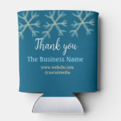 Rafraîchisseur Pour Canette Blue orange snowflakes ajouter nom commercial noël (Dos)