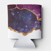 Rafraîchisseur Pour Canette Blue & Purple Space & Stars Agate moderne (Dos)