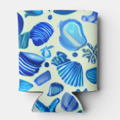 Rafraîchisseur Pour Canette Blue Sea Shells Ocean Motif (Dos)