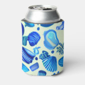 Rafraîchisseur Pour Canette Blue Sea Shells Ocean Motif (Can Dos)