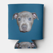 Rafraîchisseur Pour Canette Blue Staffordshire Bull Terrier Face, bleu (Devant)