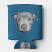 Rafraîchisseur Pour Canette Blue Staffordshire Bull Terrier Face, bleu (Dos)