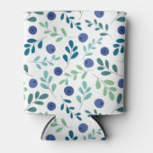 Rafraîchisseur Pour Canette Blueberries avec Motif Feuille vert (Devant)