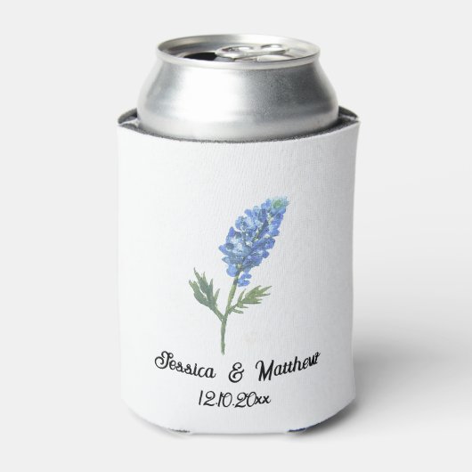 Rafraîchisseur Pour Canette Bluebonnets Texas Texan Mariage nature fleurie (Can devant)