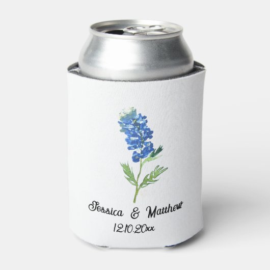 Rafraîchisseur Pour Canette Bluebonnets Texas Texan Mariage nature fleurie (Can devant)