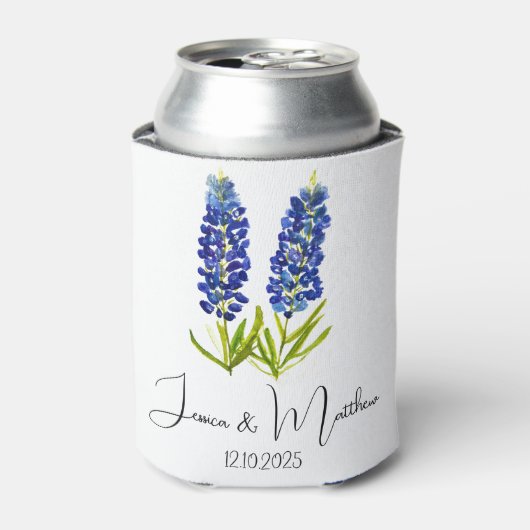 Rafraîchisseur Pour Canette Bluebonnets Texas Texan Mariage nature fleurie (Can devant)