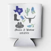 Rafraîchisseur Pour Canette Bluebonnets Texas Texan Mariage nature fleurie (Devant)