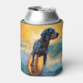 Rafraîchisseur Pour Canette Bluetick Coonhound Beach Plage Plage de surf Peint (Can devant)