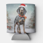 Rafraîchisseur Pour Canette Bluetick Coonhound Dog en Noël de neige (Dos)