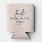 Rafraîchisseur Pour Canette Blush élégant moderne pour enterrement de vie de j (Dos)