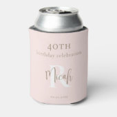 Rafraîchisseur Pour Canette Blush & Gold 40e fête d'anniversaire II (Can Dos)