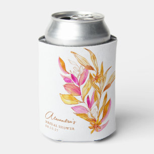 Rafraîchisseur Pour Canette Boho Aquarelle Botanique Rose Or Fête de Mariage