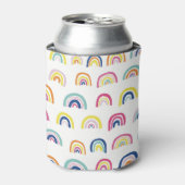 Rafraîchisseur Pour Canette Boho Blanc Multi Arc-en-ciel (Can devant)