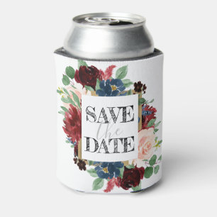 Rafraîchisseur Pour Canette Boho Bloom Faire-part de mariage Bourgogne Rouge