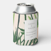 Rafraîchisseur Pour Canette Boho Blush Green Tropical Palm Beach Mariage (Can Dos)