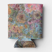 Rafraîchisseur Pour Canette Boho Chic Flower Garden aquarelle peinture (Devant)