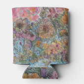 Rafraîchisseur Pour Canette Boho Chic Flower Garden aquarelle peinture (Dos)