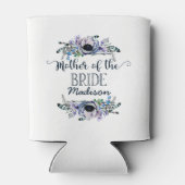 Rafraîchisseur Pour Canette Boho Chic Mint & Navy Floral Mère de la mariée (Dos)