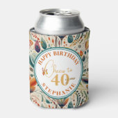 Rafraîchisseur Pour Canette Boho coloré style Adulte fête d'anniversaire (Can devant)