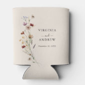 Rafraîchisseur Pour Canette Boho Fleur sauvage Mariage Can Cooler (Dos)