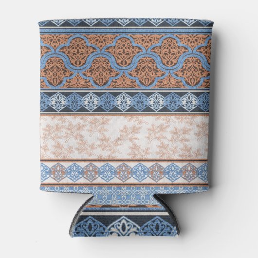 Rafraîchisseur Pour Canette Boho Floral Stripes : Ethnic Seamless Collection (Devant)