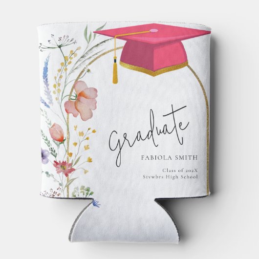 Rafraîchisseur Pour Canette Boho Parti de graduation Fleur sauvage (Dos)