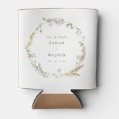 Rafraîchisseur Pour Canette Boho Sec Palm Pampas Grass Floral Wreath Mariage (Devant)