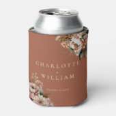 Rafraîchisseur Pour Canette Boho Terracotta Aquarelle Fleurs mariage Faveurs (Can devant)