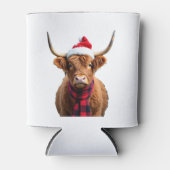 Rafraîchisseur Pour Canette Boho Xmas Christmas Highland Cow T-Shirt (3) (Devant)