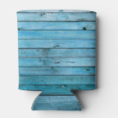 Rafraîchisseur Pour Canette Bois bleu naturel, arrière - plan texturé. (Dos)