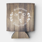 Rafraîchisseur Pour Canette Bois de ferme laitière rustique (Devant)