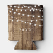 Rafraîchisseur Pour Canette Bois rustique Fée Lumière Fête de fête personnalis (Dos)