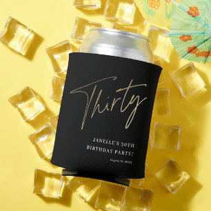 Rafraîchisseur Pour Canette Boisson pour fête d'anniversaire 30 ans Modern Bla