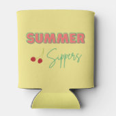 Rafraîchisseur Pour Canette Boissons d'été Jaune Illustrative Sippers (Dos)