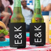 Rafraîchisseur Pour Canette Bold Big Monogram Simple Wedding