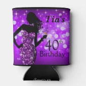 Rafraîchisseur Pour Canette Bombshell Parties scintillant Bling Sparkle Annive (Dos)