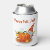 Rafraîchisseur Pour Canette Bonne Automne Y'all Gnome Automne avec Citrouille (Can devant)