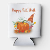 Rafraîchisseur Pour Canette Bonne Automne Y'all Gnome Automne avec Citrouille (Devant)
