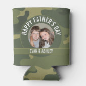 Rafraîchisseur Pour Canette Bonne Fête des pères - Photo Camouflage Vert (Dos)