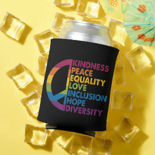 Rafraîchisseur Pour Canette Bonté Paix Égalité Amour Inclusion Espoir Diversit