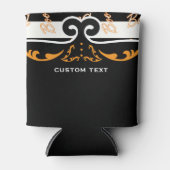 Rafraîchisseur Pour Canette Boo ! Fête d'Halloween noir et orange (Devant)