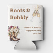 Rafraîchisseur Pour Canette Boots & Bubbly Boho Parti d'engagement occidental (Dos)